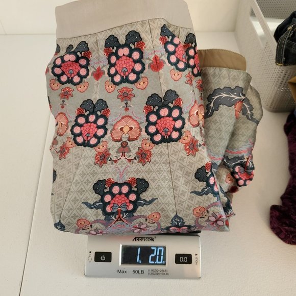 Siddhartha Bansal Anthropologie Womens Saanvi Floral Skirt Size 6 Gray Full Midi - Picture 12 of 12